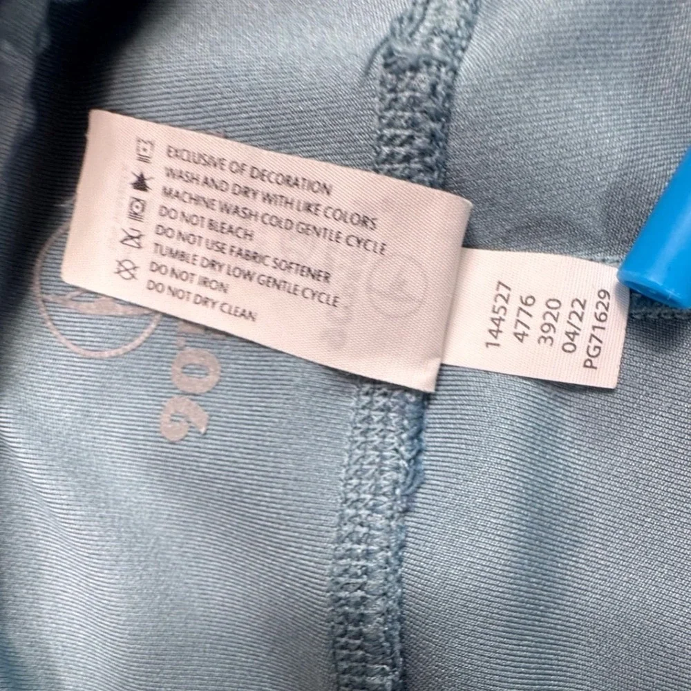90‎ Degree by Reflex Girls Large 12 Dusty Blue Crossover Waist Active Leggings